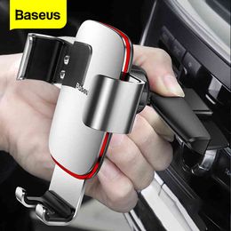 Baseus Gravity Car CD Slot Mount Stand for i 12 11 X Pro Max Samsung Metal Cell Mobile Phone Holder