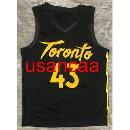 All embroidery 43# SIAKAM 2021 season black golden basketball jersey Customise men's women youth Vest add any number name XS-5XL 6XL Vest