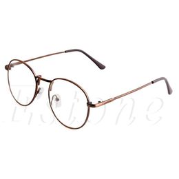 Fashion Sunglasses Frames Retro Women Men Round Clear Lens Glasses Nerd Spectacles Eyeglass Metal Frame 2XPC