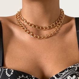 Chains Ingemark 2021 Punk Miami Cuban Chokers For Women Hip Hop Trendy Multilayer Vintage Steampunk Men Big Chain Party Jewellery Gifts