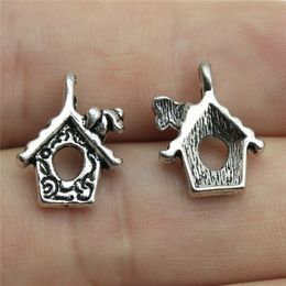 Cabin House Charms Antique Pendants,Vintage Tibetan Silver Jewelry,Diy Jewellery Accessories For Bracelet Necklace 17*15mm