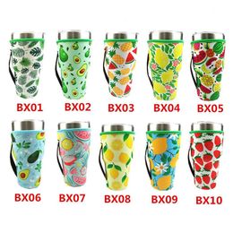 Tumbler Bottle Holder Cover Drinkware Bags Neoprene Insulated Sleeves Bag Sunflower Baseball Iced Coffee Cups Bottles Sleeve 30oz