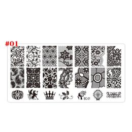 Stainless Templates stamping on nails for nail art creative painting design Mould set manicure accessories and tools kits NAP005