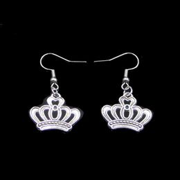 New Fashion Handmade 22*18mm Imperial Royal Crown Earrings Stainless Steel Ear Hook Retro Small Object Jewellery Simple Design For Women Girl Gifts