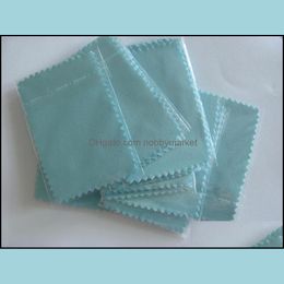 Jewelry Cleaners & Polish 200Pcs 10*7Cm Sier Cloth For Golden Cleaner Blue Green Colors Option Quality Drop Delivery 2021 Owdkf