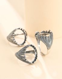 Cluster Rings 13*18mm 925 STERLING SILVER Men Semi Mount Bases Blanks Base Blank Pad Ring Setting Wedding Jewellery Findings Diy A5635