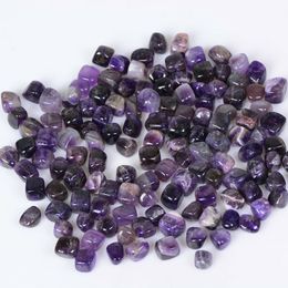 100g Square Amethyst Crystal Tumbled Stones Crystal Mineral Garden Decor Lot