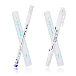 Surgical Skin Marker Pen with Measuring Ruler Microblading Positioning Makeup Tool