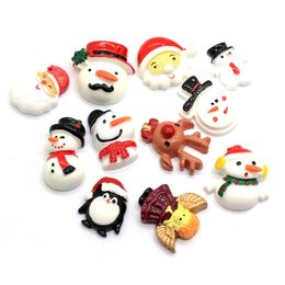 20/50pcs Various of Merry Confettie Resin Flatback Figures Cabochons for Christmas Charm Hairbow Centre Jewellery Makin