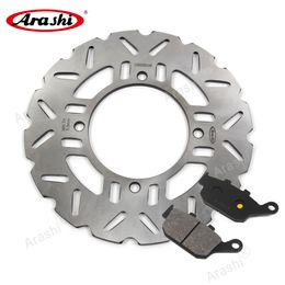 Arashi Rear Brake Disc Rotor and Brake Pads For Kawasaki Z800 / Z800 ABS / Z800E / Z800E ABS 2013 2014 2015 Motorcycle CNC Brake Disk