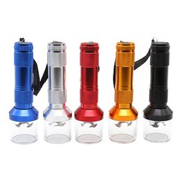 Flashlight Type Electric Tobacco Grinder Smoking Accessories Spice Dry Herb Automatic Crusher High Quality Aluminum Alloy Grinders 45*145mm 5 Colors
