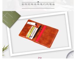 vintage travel accessories NZ - Wallet Fshion Unisex Hight Quality Vintage Business Passport Covers Holder Travel Accessories Men ID Bank Card PU Leather Case Portable Driving Documents