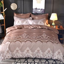 Lace Pattern Bedding Set 3pcs/2pcs Duvet Cover Pillowcase Pillow Sham Home Textile Adult King Queen Size No Sheet No Fillers C0223