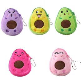 Soft Plush Avocado Coin Bag Kids Girls Coin Wallet USB Cable Headset Key Mini Bags Party Favours RRB13623