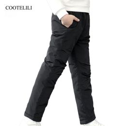 COOTELILI Teenager Girl Boy Winter Pants Cotton Padded Thick Warm Trousers Ski Girls Children Clothing 100-150cm 211103