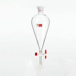 Lab Supplies 1pcs 30ml To 1000ml Pear-shaped Clear And Thick Separating Funnel With PTFE Piston For Experiment