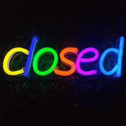 "closed" Sign Store Restaurant Bar Gift shop Door Decoration Board LED neon light open sign12 V Super Bright
