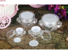 25pc/lot 30g Clear Plastic Cosmetic Jar,Empty Lotion Container,Refillable Jar Eyecream Box,Acrylic Diamond Shapegood qty