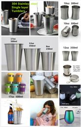 304 Stainless steel tumbler single wall mug wine beer coffee wegg shaped cup collapsible portable full-range sizes 20oz to 2oz