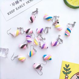 Dangle & Chandelier Creative Cute Earrings Cotton Candy Handmade Girls Gift