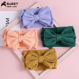 27 Colors Turban Bows Headband For Baby Girls Headwraps Elastic Toddler Nylon Headwear Baby Hair Accessories 2020 Bow Headband