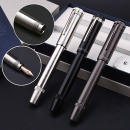 Hero H718 fountain pen 10k gold nib rotary piston ink converter cover hidden flexible nib business office gift box Y200709