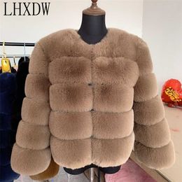 Womens faux fur coat Autumn Winter High Quality Faux Fur Coat fluffy 5xl shaggy 6xl 211018