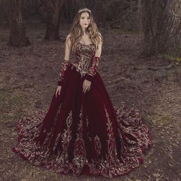 Burgundy Velvet Princess Quinceanera Dress Ball Gown Sequins Lace Applique Vestido Mexicano Style Sweet 15 Prom Gown