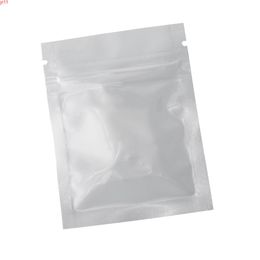 DHL Shipping 6x8cm 2000pcs/lot White Aluminum Foil Top Zip Lock Package Bag Mylar Food Vacuum Packing for Snacks Nutshigh quatity