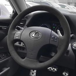 For Lexus IS ES LS NX RX300 DIY custom suede leather hand-sewn special car interior steering wheel cover280f