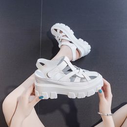 Clogs Wedge Comfort Shoes for Women Roman Sandals All-Match Summer Heels Platform Gladiator Fashion 2022 Closed Girls High