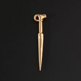 Upscale Fashion Sheep Head Sceptre Brooch Walking Stick Pin Temperament Versatile Suit Coat Men And Women