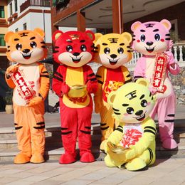 god costumes Canada - Mascot Costumes Chinese New Year Tiger Mascot Costume Suit Adult Size God of Wealth Role Play Fun Clothes for Festival Parties Garments