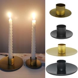 wedding candelabras UK - Candle Holders Simple Golden Holder Metal Desktop Candlestick For Wedding Party Festival Candelabra Art Gift Home Decor