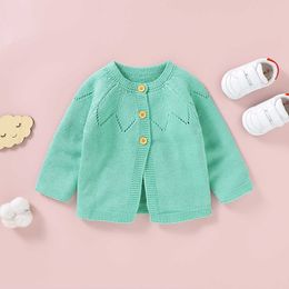 Baby Sweaters Long Sleeves Newborn Bebes Unisex Knitted Jackets & Coats 0-18m Casual Infant Boys Girls Knitwear Cardigans Winter Y1024