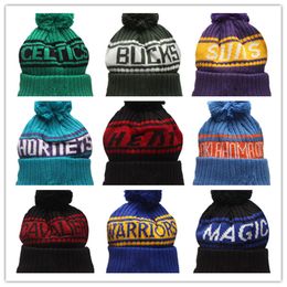 -Высококачественная зимняя фаната вязаная шапка 32 команды бейсбольные шапочки футбольные баскетбольные шапочки спорта POM команда шляпа смешанный заказ