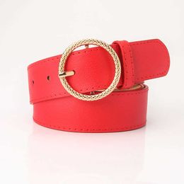 Female Leather Belts For Women Jeans Dress Waist Strap Pin Buckle Belt Casual Cummerbunds Luxury Brand G1026