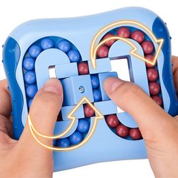magic fidget cube Canada - Rotating Magic Beans Toy Cube Fingertip Fidget Toys Kids Adults Stress Relief Spin Bead Puzzles Children Education Intelligence Game