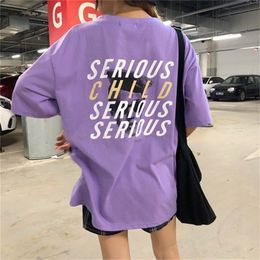Chic Vaporwave Back Graphic Letter Printed Cool Must Have Loose Ladies Tee Top Japanese Harajuku Street Style Girl T shirts 210302