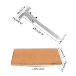 T-Type 0-160mm Vernier Caliper DIN862 Scraper Bridge Tool 0.05mm Fine Adjustment Carbon Steel Ruler Measuring Drop 210810