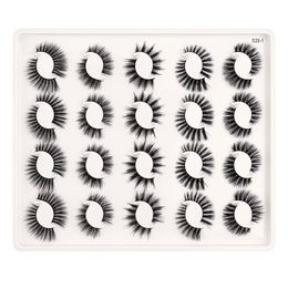 20pairs Thick False Eyelash Mix Style Faux 3d Mink Eyelashes Multilayer Fluffy Soft Lash Extension Cruelty Free Fake Eye Lashes Makeup