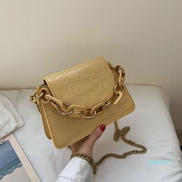 Elegant Female Mini Tote bag 2020 New Quality Leather Women's Designer Handbag Crocodile pattern Chain Shoulder Messenger Bag C0202