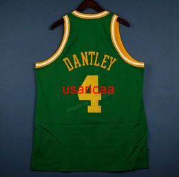 Custom #4 Dantley Basketball Jersey Men's All Stitched Green Any Size XS-3XL 4XL 5XL Name Or Number