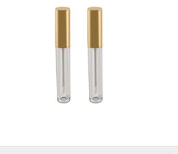 Fast Shipping Empty Lip gloss tubes 5ML Lip gloss tube DIY makeup lip oil tubes round plastic tube with back