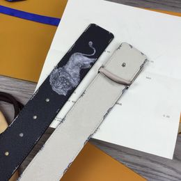 New animal flowers reversible belt best quality genuine leather men belt with box men designers belts designer belts 01002