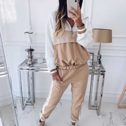 New 2 Piece Set Women Ladies Daily Pullover Hoodies Sweatshirt Tops+pants Sport Wear Sets Long Sleeve Tracksuit Casual Suits Y0625