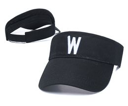 Men's Solid Colour Letter W Custom Sport Sun Visor Hats Summer Fashion Out Door Men's Women's Adjustable Caps Hip Hop Fashion Summer Hat