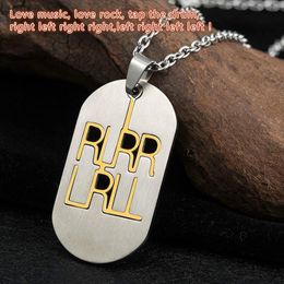 Pendant Necklaces WAWFROK 2021 Love Music Necklace For Women Men Chain Gift Gold Colour Stainless Steel Kolye Jewellery