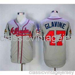 Embroidery Tom Glavine, american baseball famous jersey, Stitched Men Women Youth baseball Jersey Size XS-6XL