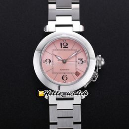 V9F 35mm W31074M7 A2892 Automatic Womens Watch Pink Dial Stainless steel Bracelet Ladies Watches Hello_Watch HWCR G12C (1)